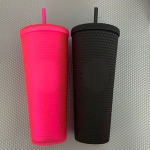 LAST ONE 🌟 NEW PINK AND BLACK STUDDED TUMBLERS 💫
